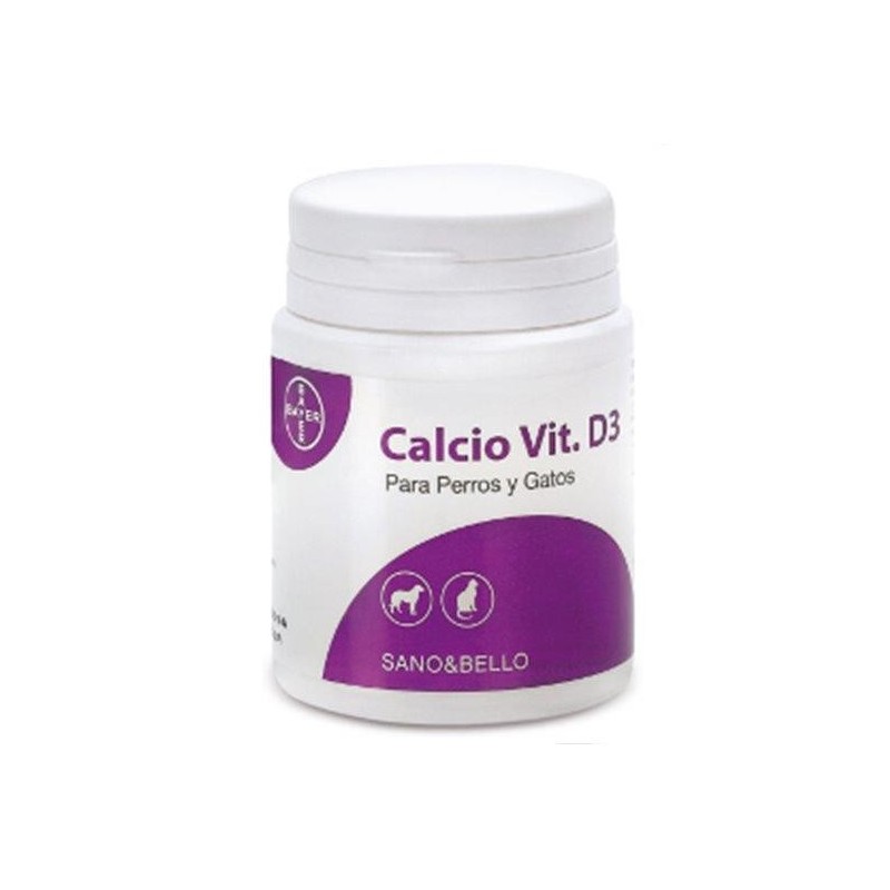 Comprimidos Calcio Vit D3 Perros y Gatos. Bayer