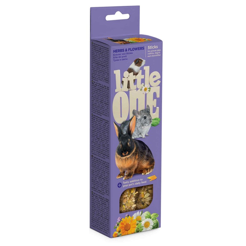 Snack Roedores Hierbas y Flores 2 sticks x 55 gr. Little One