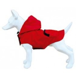 Impermeable Perro Pocket Rojo Talla 20