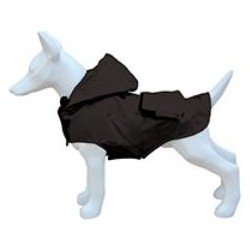 Impermeable Perro Pocket Negro Talla 20