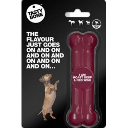 Juguete Perro Aroma Ternera Asada y Vino Tinto Tasty Bone Toy