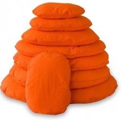 Funda Para Cama Perro Ovalada Naranja 60cm Lex&Max