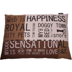 Funda Para Cama Perro Happiness Marrón 100x70cm Lex&Max