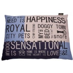 Funda Para Cama Perro Happiness Azul 100x70cm Lex&Max