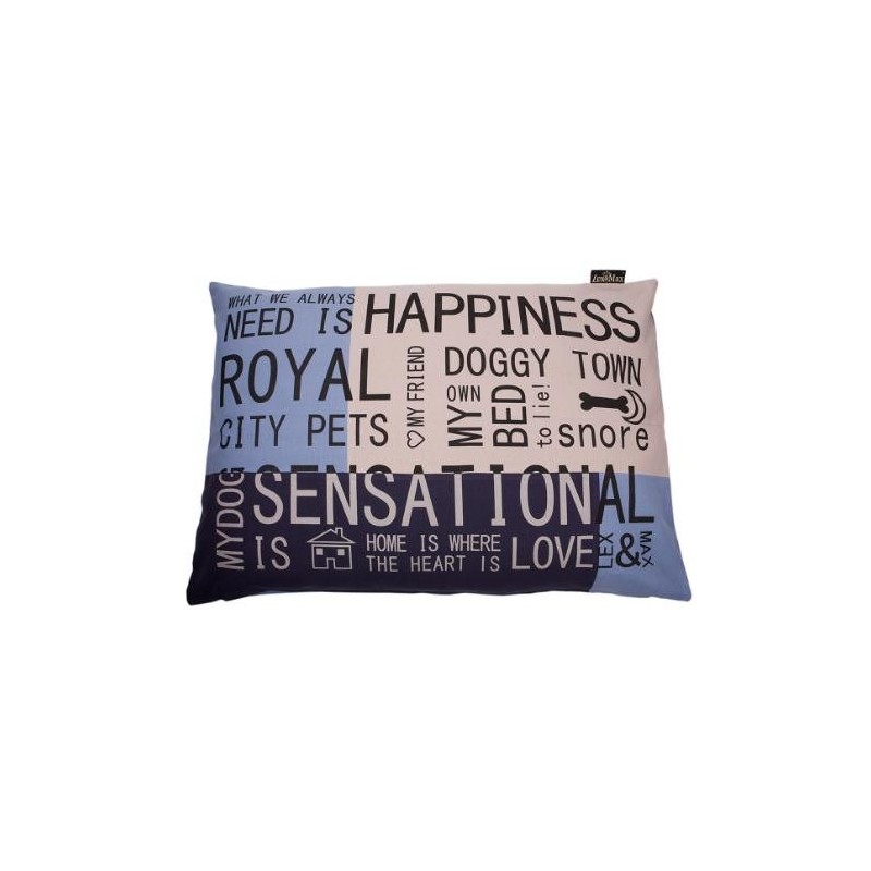 Funda Para Cama Perro Happiness Azul 100x70cm Lex&Max