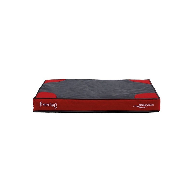 Cama Memory Foam Flat rojo 51x76x10cm Freedog