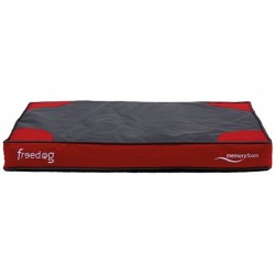 Cama Memory Foam Flat rojo 61x91x10cm Freedog