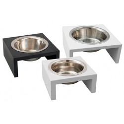 Bowl Luxury Soporte Madera Color Antracita 380ml Freedog