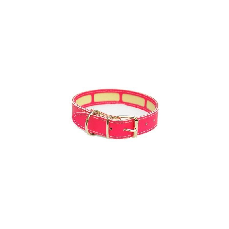 Collar Perro Porta Antiparasitario Fucsia Talla 35