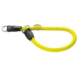 Collar Adiestramiento Perro Nylon Regulable Amarillo Talla 50 Hunter