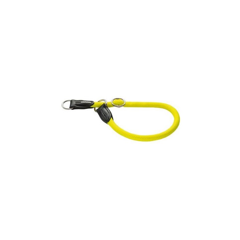 Collar Adiestramiento Perro Nylon Regulable Amarillo Talla 50 Hunter