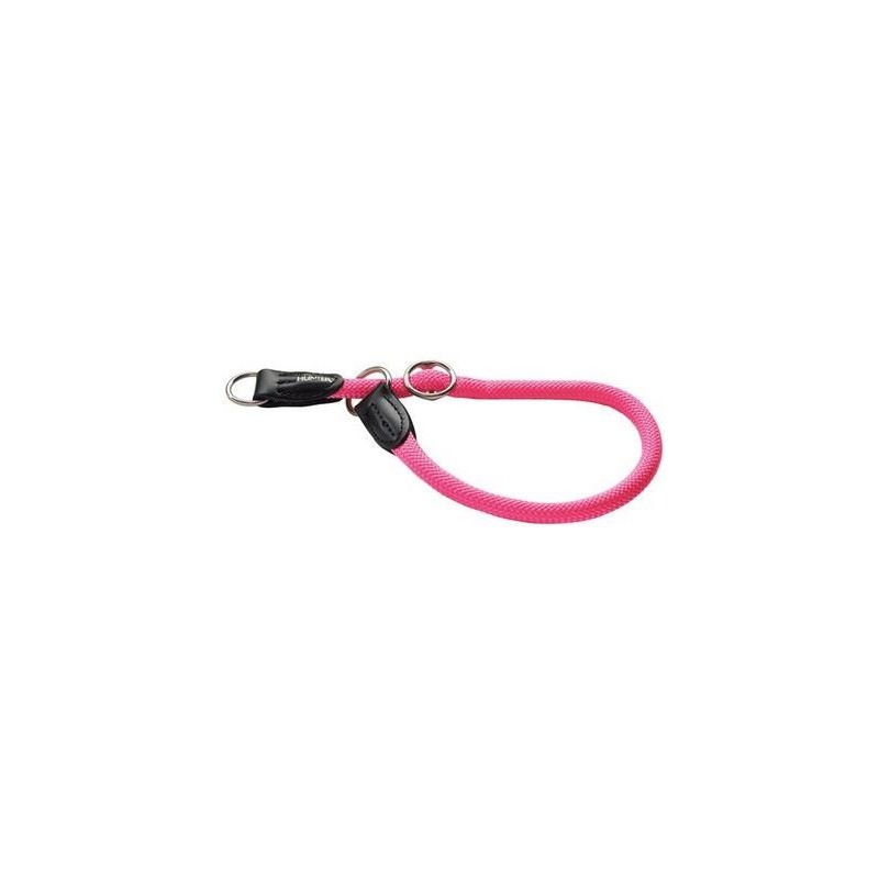 Collar Adiestramiento Perro Nylon Regulable Rosa Talla 50 Hunter