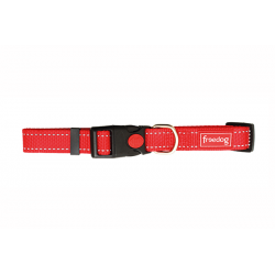 Collar Perro Nylon Reflect Rojo 20mm. Freedog