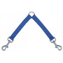 Acople 2 Perros Nylon Duo Azul 10x28cm. Freedog