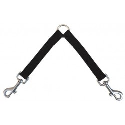 Acople 2 Perros Nylon Duo XL Negro 15mmx30cm. Freedog