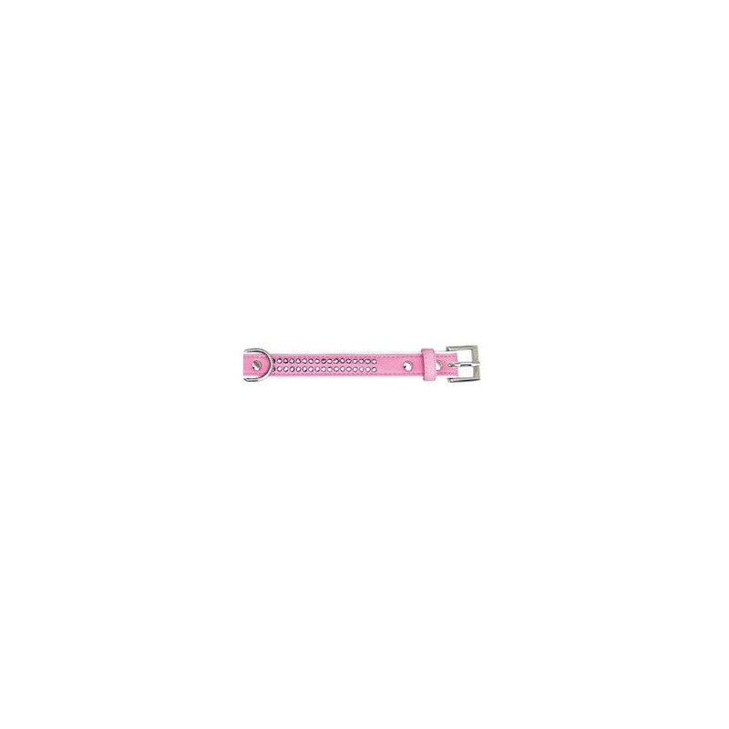 Collar polipiel Brillantes rosa 1