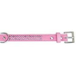 Collar polipiel Brillantes rosa 1