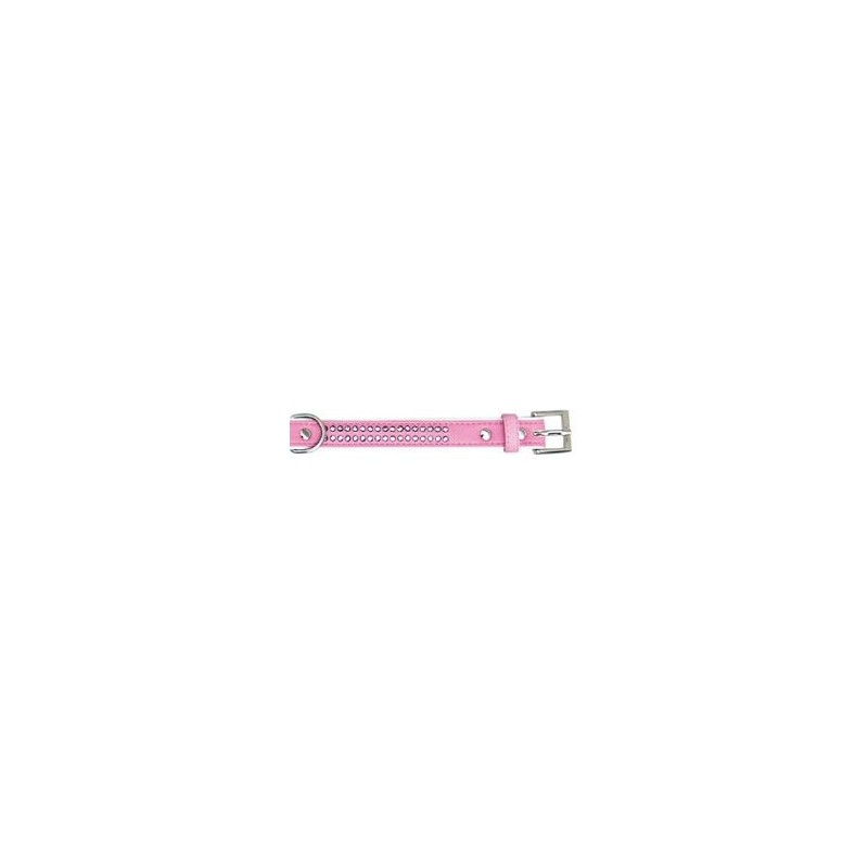Collar polipiel Brillantes rosa 1