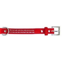 Collar polipiel Brillnates rojo 2