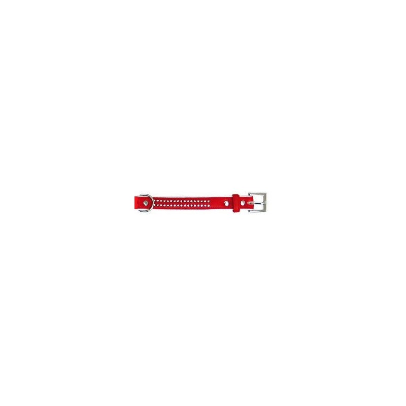 Collar polipiel Brillnates rojo 2