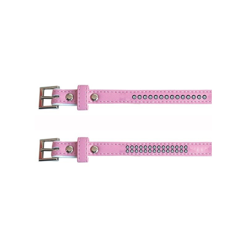 Collar polipiel Brillantes rosa 2