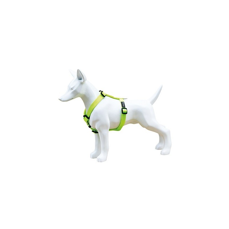 Arnés Nylon Neon Verde Fluor 25mm Freedog