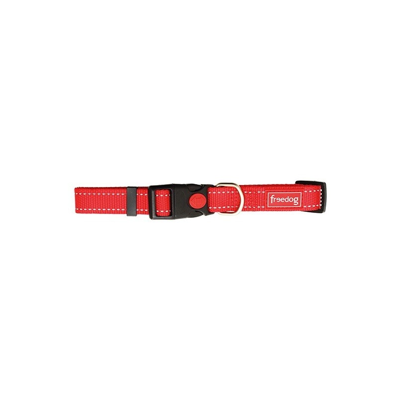 Collar nylon reflect ROJO 15mm Freedog