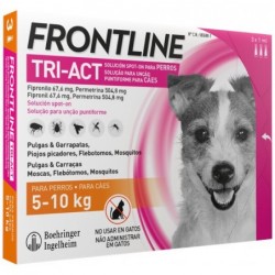 Pipetas Antiparasitarias Perro 5-10kg 6x1ml Tri-act Frontline