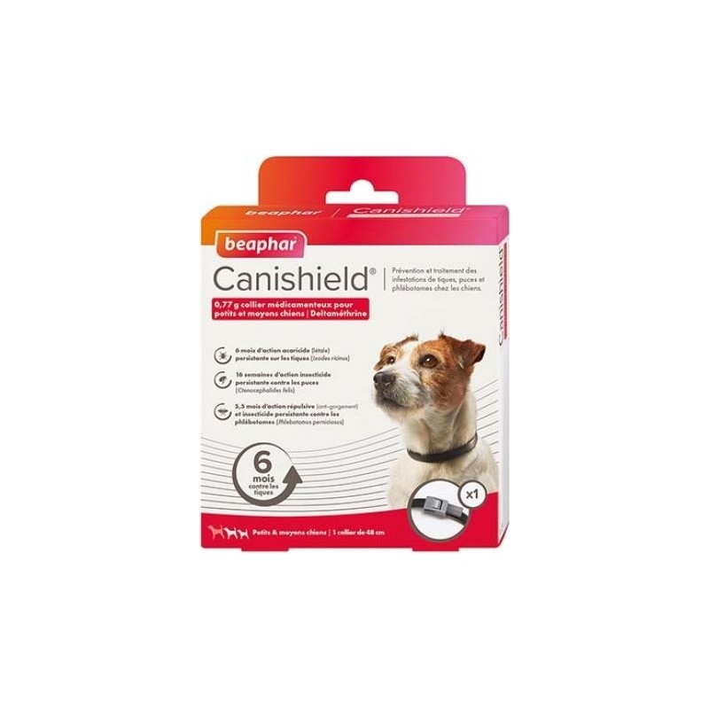 Collar Perro Antiparasitario Canishield Beaphar 1 x 48 Cm