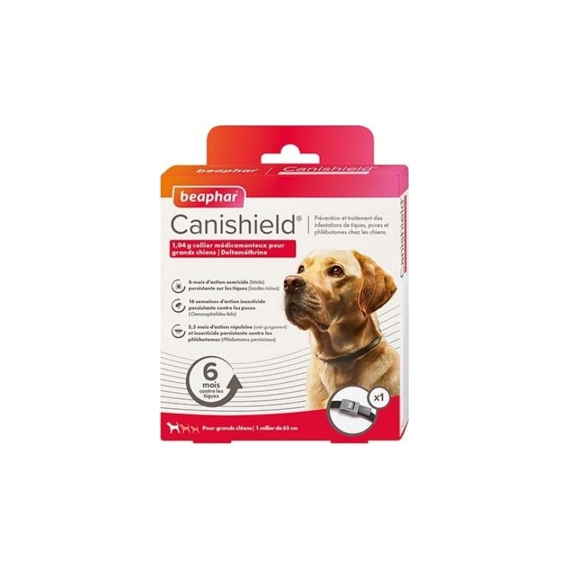 Collar Perro Antiparasitario Canishield Beaphar 1 x 65 Cm