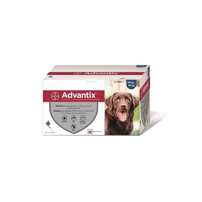 Pipetas Antiparasitarias Perro más 25kg