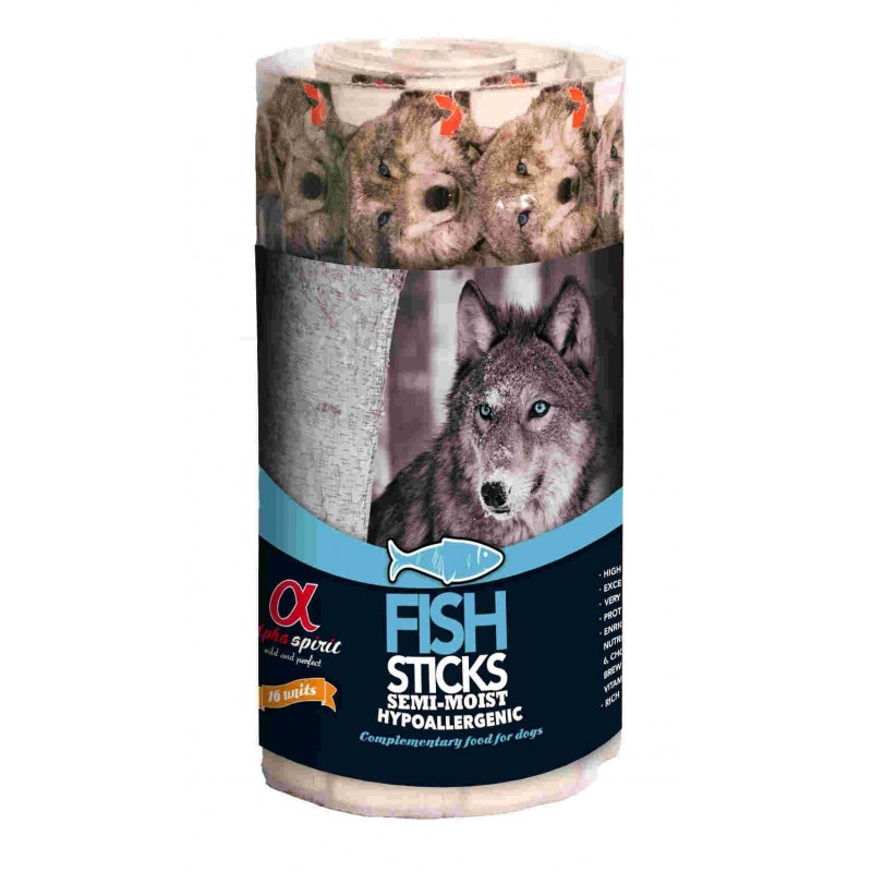 Snack Perro Ristra de Pescado 16  und. Alpha Spirit