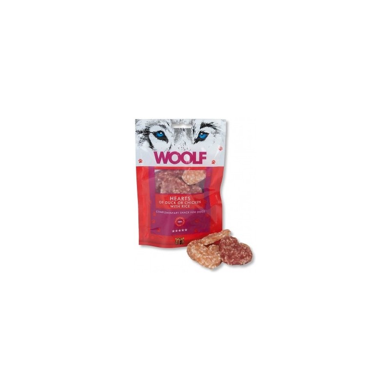 Snack Perro Corazones De Pollo 100gr Woolf