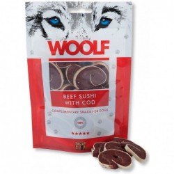 Snack Perro Sushi de Ternera y Bacalao 100gr Woolf