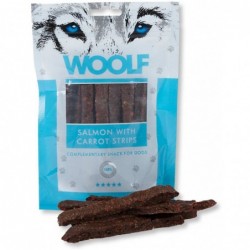 Snack Perro Tiras de Salmón y Zanahoria 100gr Woolf