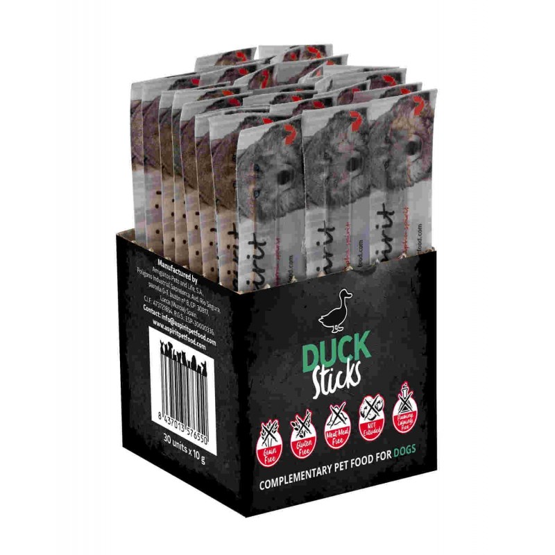 Snack Perro Pato 1 caja x 30 barritas Individuales. Alpha Spirit