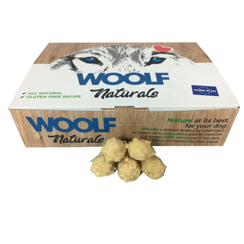 Snack Naturals Bolitas Ternera y Pulmón. 1 Caja 900 gr. Woolf