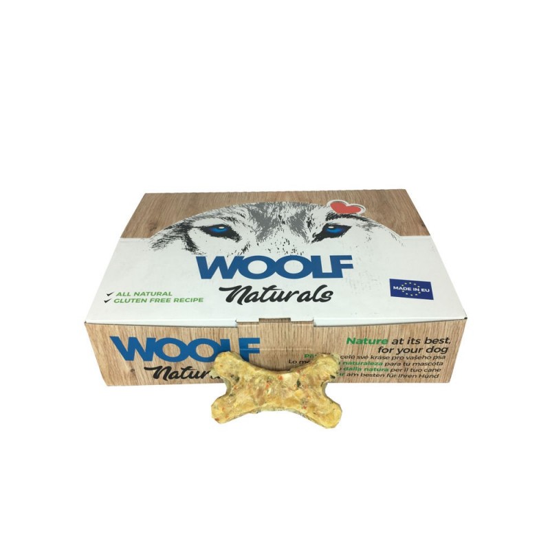 Snack Naturals Huesos Ternera/Vegetales/Glucosamina y Condroitina. Caja 30 und. Woolf