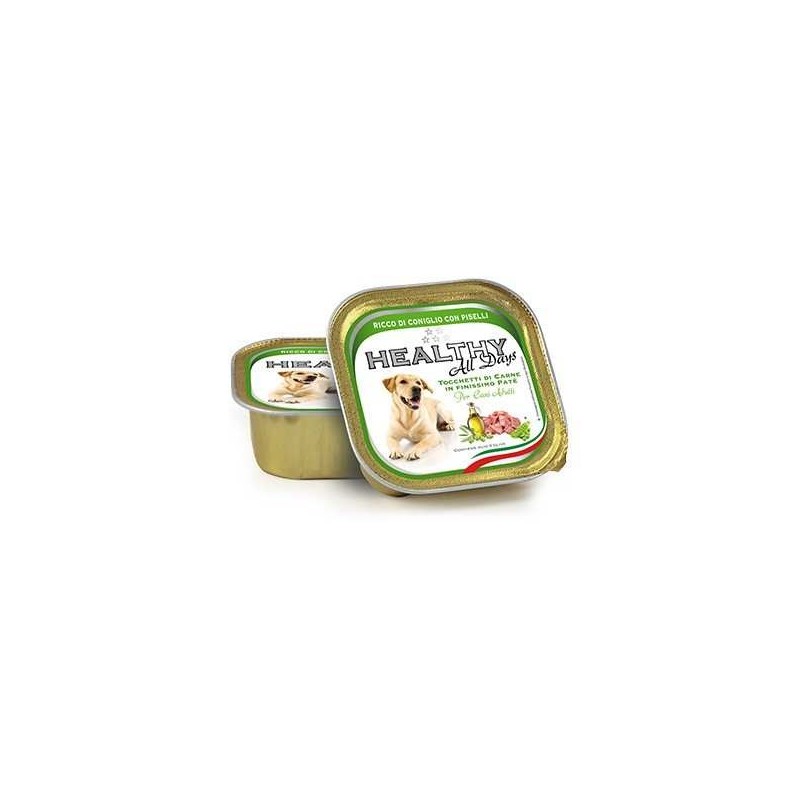 Pienso Húmedo Perro Paté Aceite de Oliva. Conejo y Guisantes 1x150gr Kippy WD4586