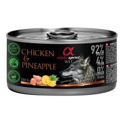 Pienso Húmedo Perro Pollo y Piña 1x150gr Alpha Spirit