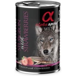 Pienso Húmedo Perro Esturión y Fresas 1x400gr Alpha Spirit