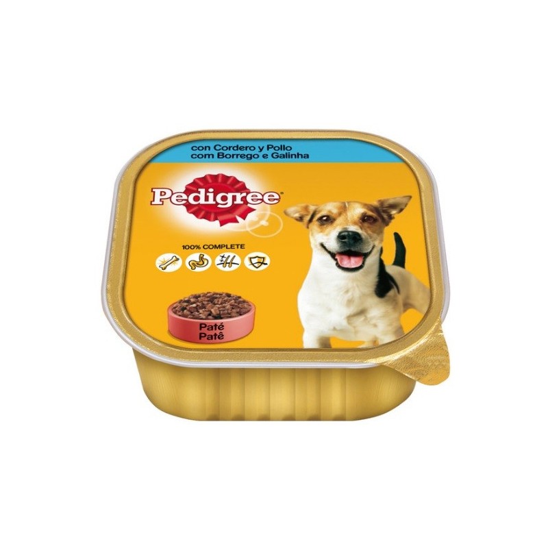 Pienso Húmedo Perro Paté Cordero y Pollo 300 Gr Pedigree