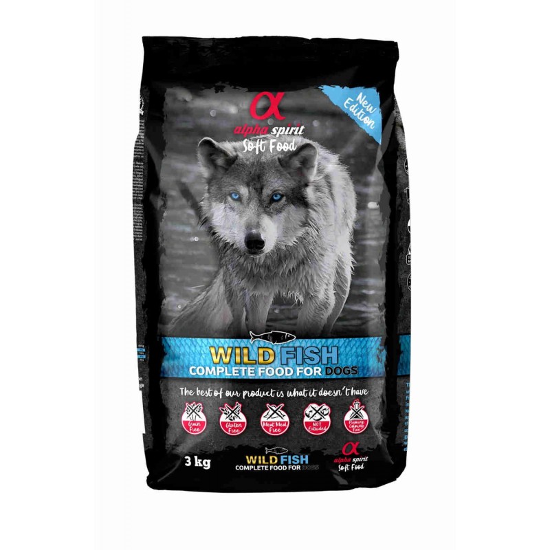 Pienso Semihúmedo Perro Wild Fish Saco 3 Kg. Alpha Spirit