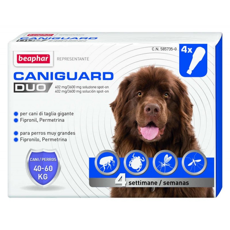 Pipetas Caniguard Duo XL 40-60kg (4x6