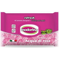 Toallitas Perro y Gato Refresh Agua de Rosas Inodorina