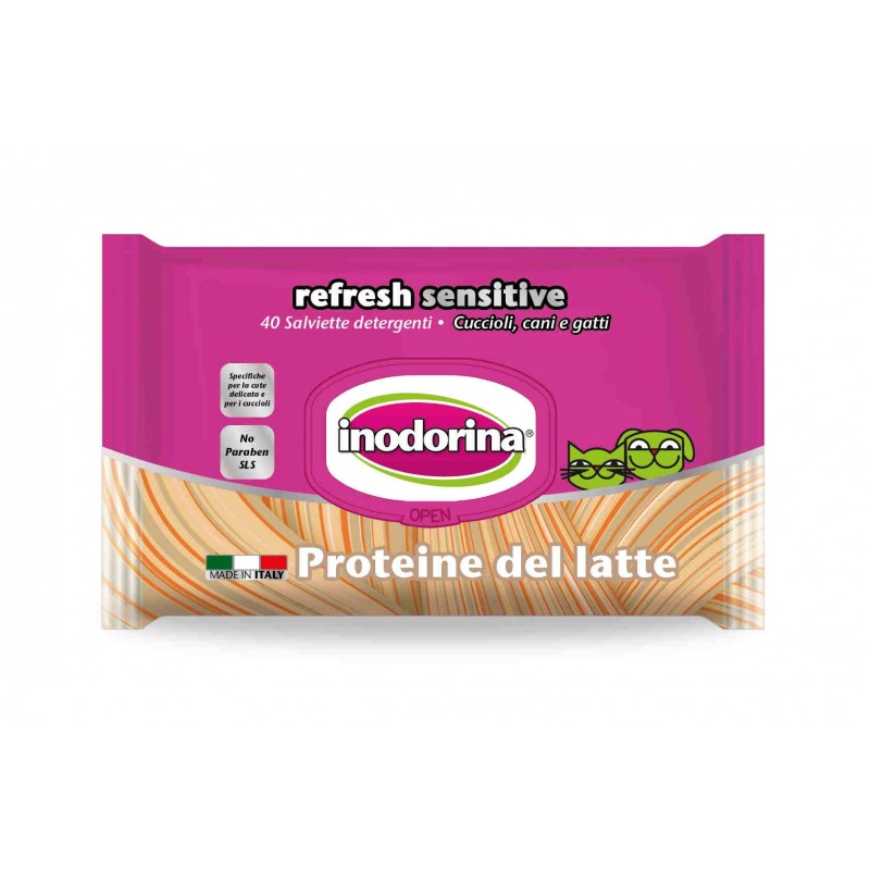 Toallitas Perro y Gato Sensitive Proteína de Leche Inodorina