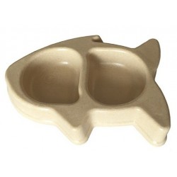 Bowl Bamboo TwinFish Beige Freedog