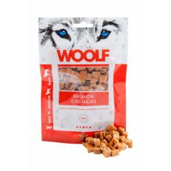 Snack Perro y Gato Dados de Salmón 100gr Woolf