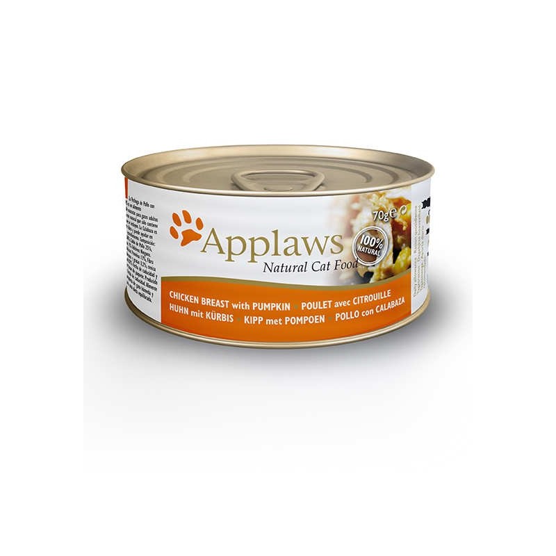 Pienso gato Kitten lata Pollo con Calabaza 70 gr. Applaws