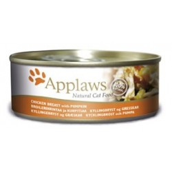 Pienso gato Lata Pollo con Calabaza 156 gr. Applaws